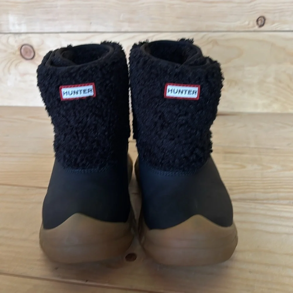 Hunter Black‎ and Tan Winter Boots